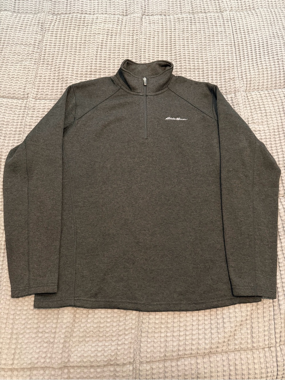 Eddie Bauer Charcoal Gray Lightweight Quarter-Zip Pullover